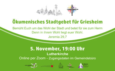 Ökumenisches Stadtgebet am 05.11.25