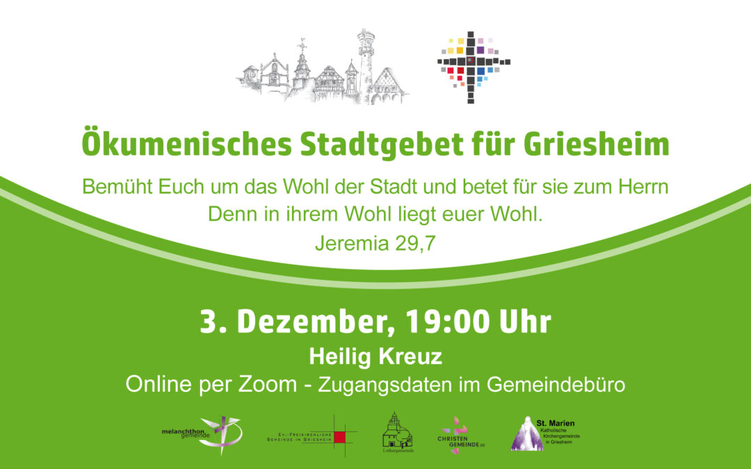 Ökumenisches Stadtgebet am 03.12.25