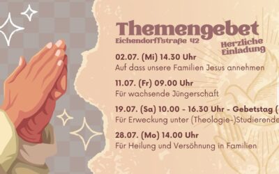 Offene Gebetstreffen im Gebetsraum