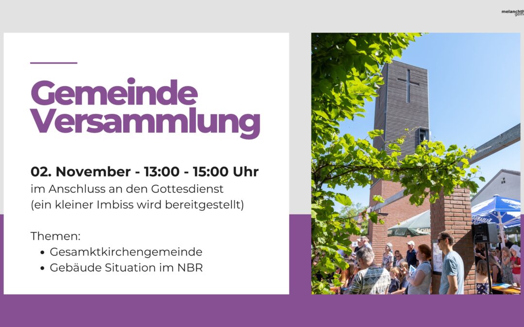 Rückblick Gemeindeversammlung am 02.11.2025