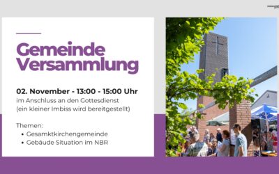 Gemeindeversammlung am 2. November