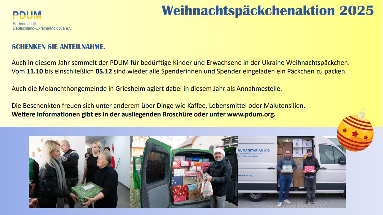 Weihnachtspäckchen Aktion bis 05.12.