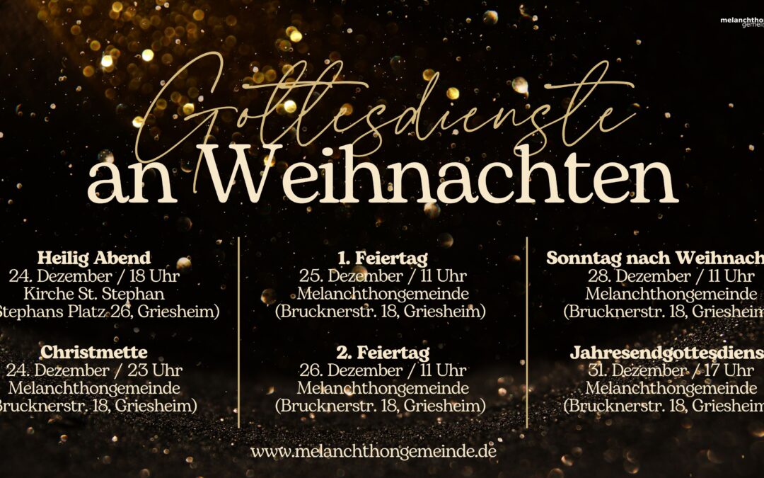 Gottesdienste an Weihnachten