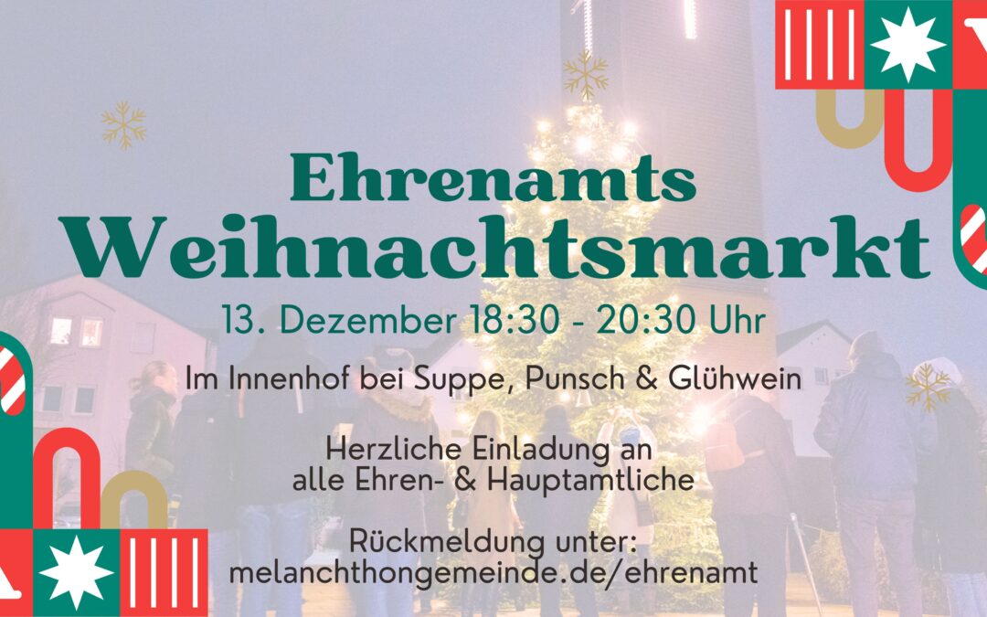 Ehrenamts Weihnachtsmarkt am 13.12.
