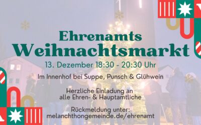 Ehrenamts Weihnachtsmarkt am 13.12.