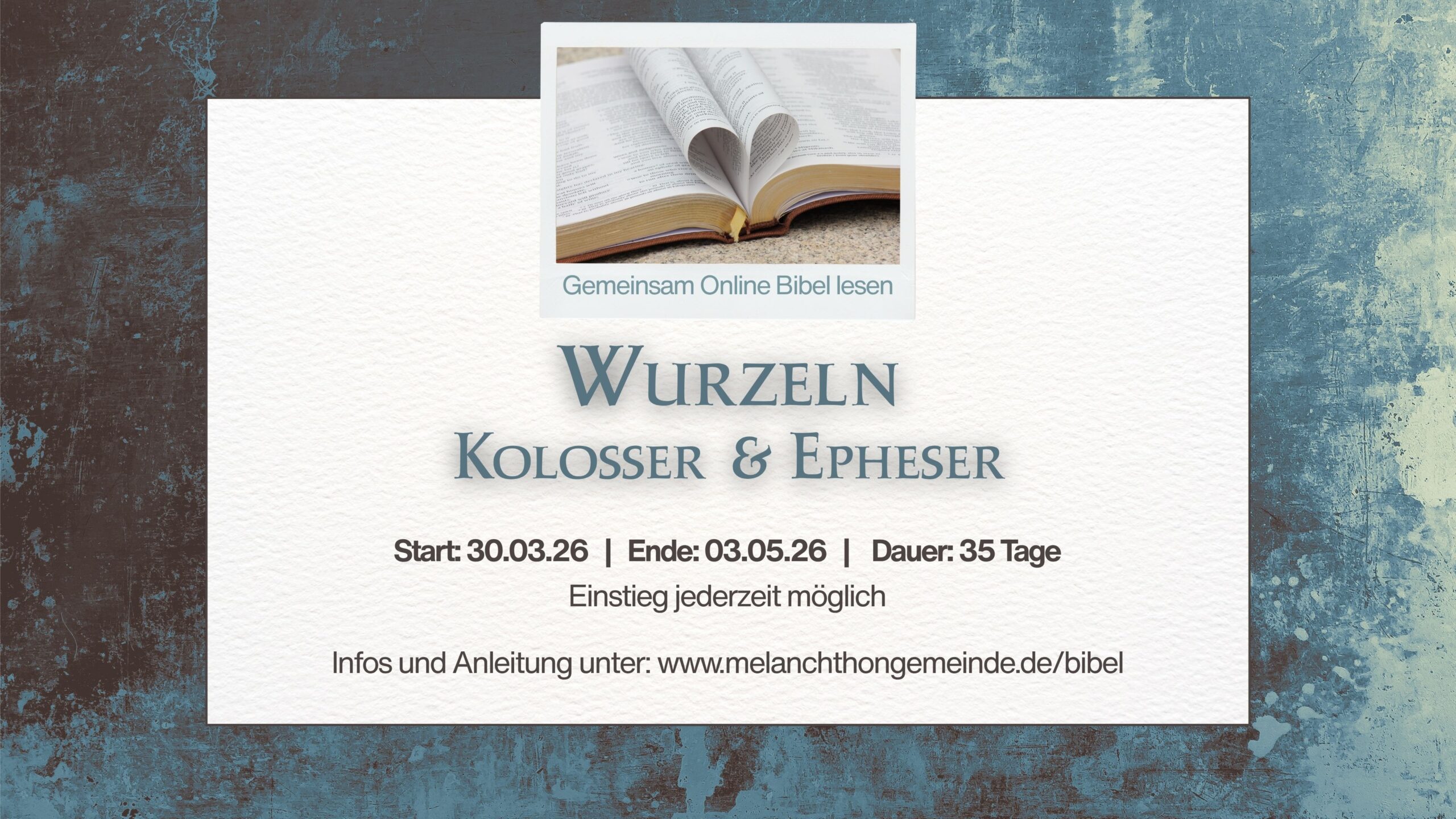 Bibelleseplan ab dem 30.3.26