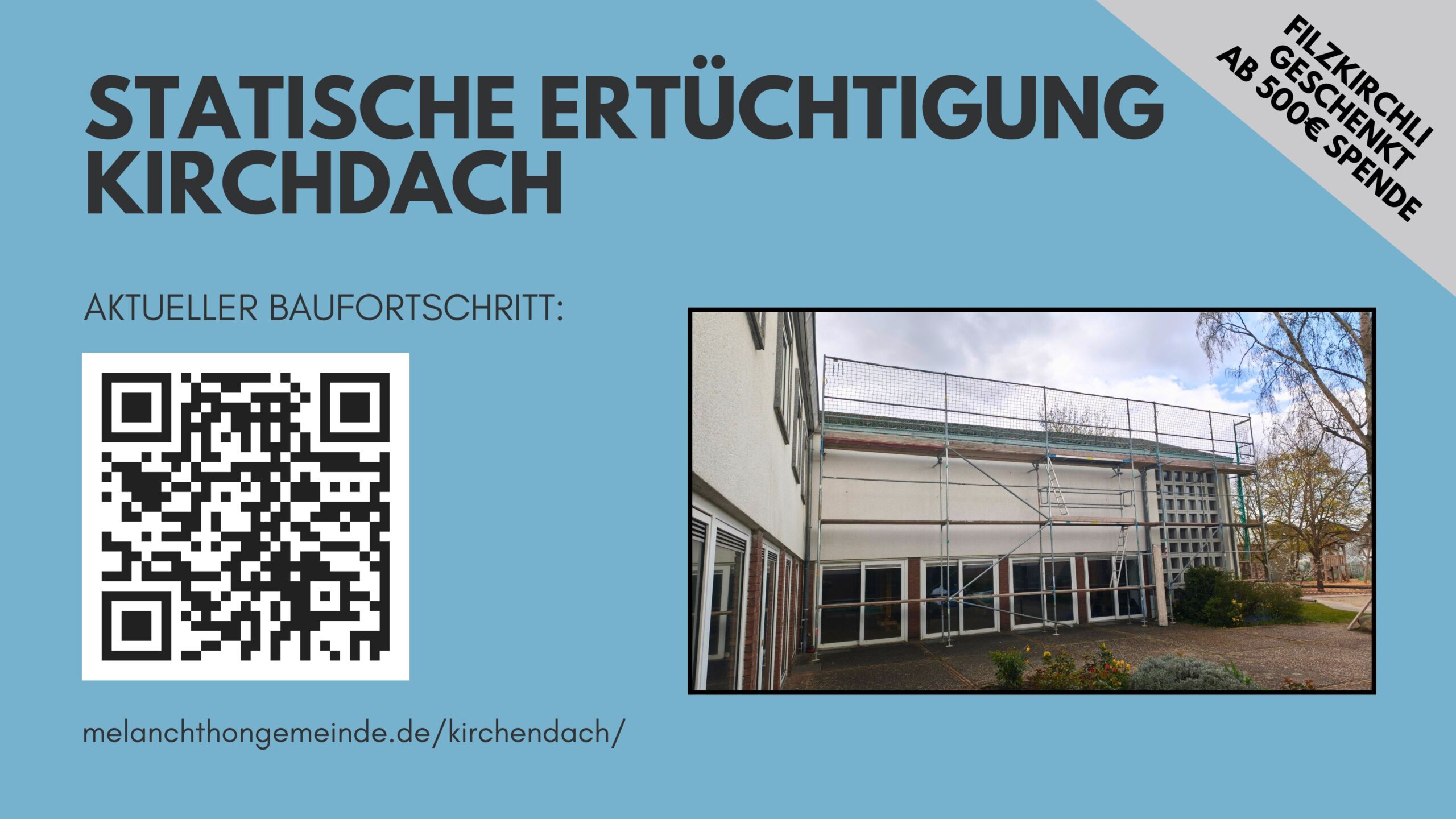 Kirchendach Statische Ertüchtigung beginnt