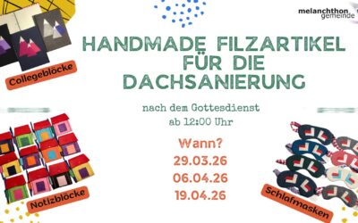 Handmade Filzartikel für die Dachsanierung