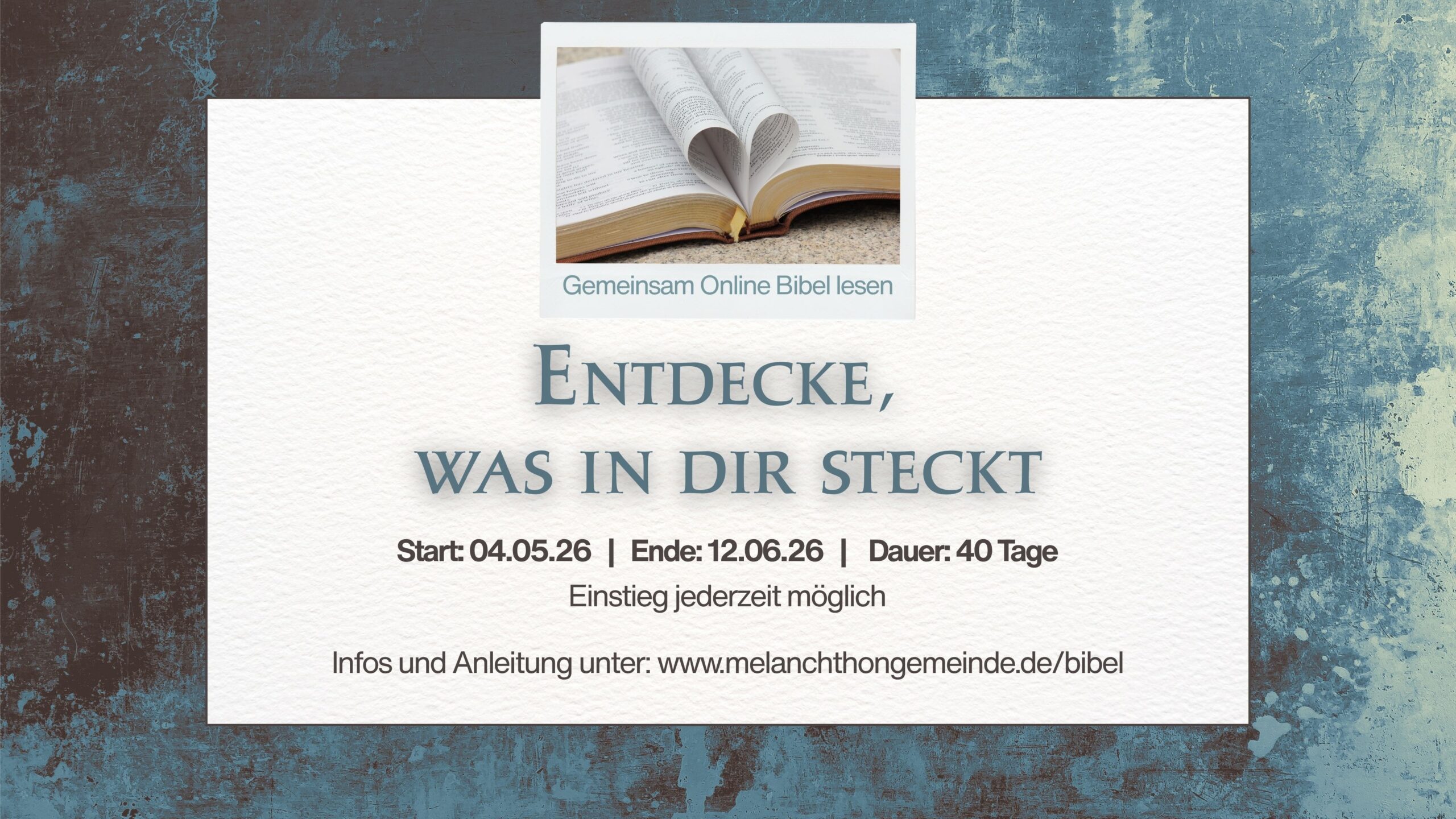 Bibelleseplan ab dem 30.3.26