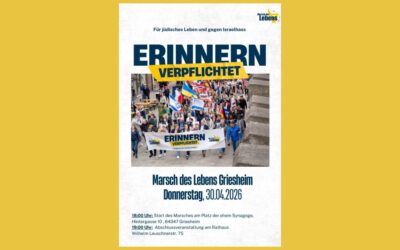 Marsch des Lebens – für jüdisches Leben und gegen das Vergessen