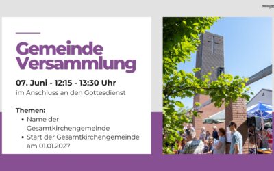 Gemeindeversammlung am 07. Juni