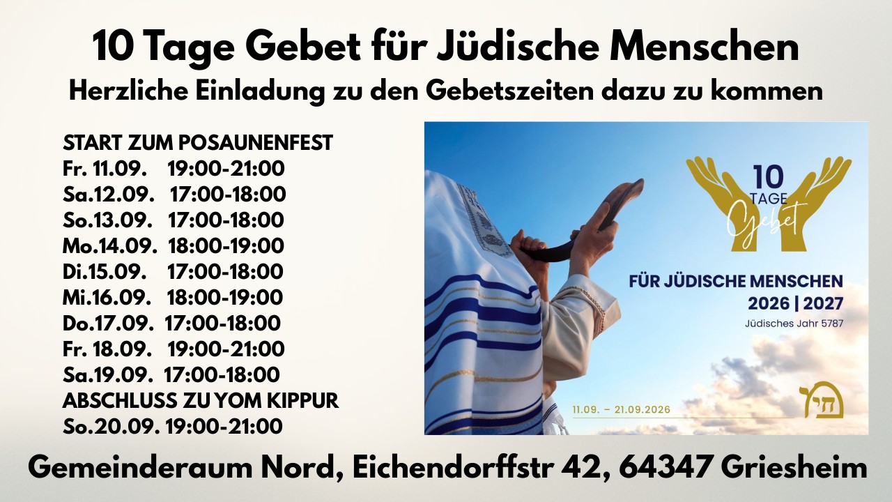 10 Tage Gebet für jüdische Menschen 10 Tage Gebet für jüdische Menschen