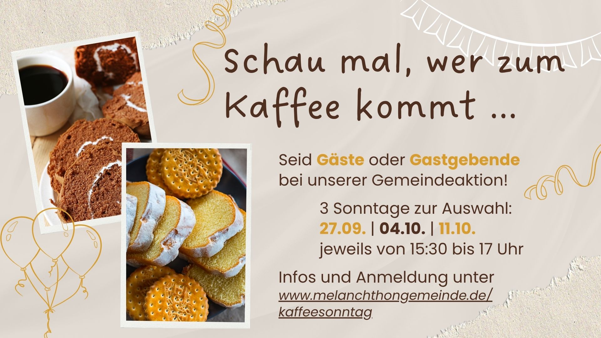 Schau mal, wer zum Kaffee kommt