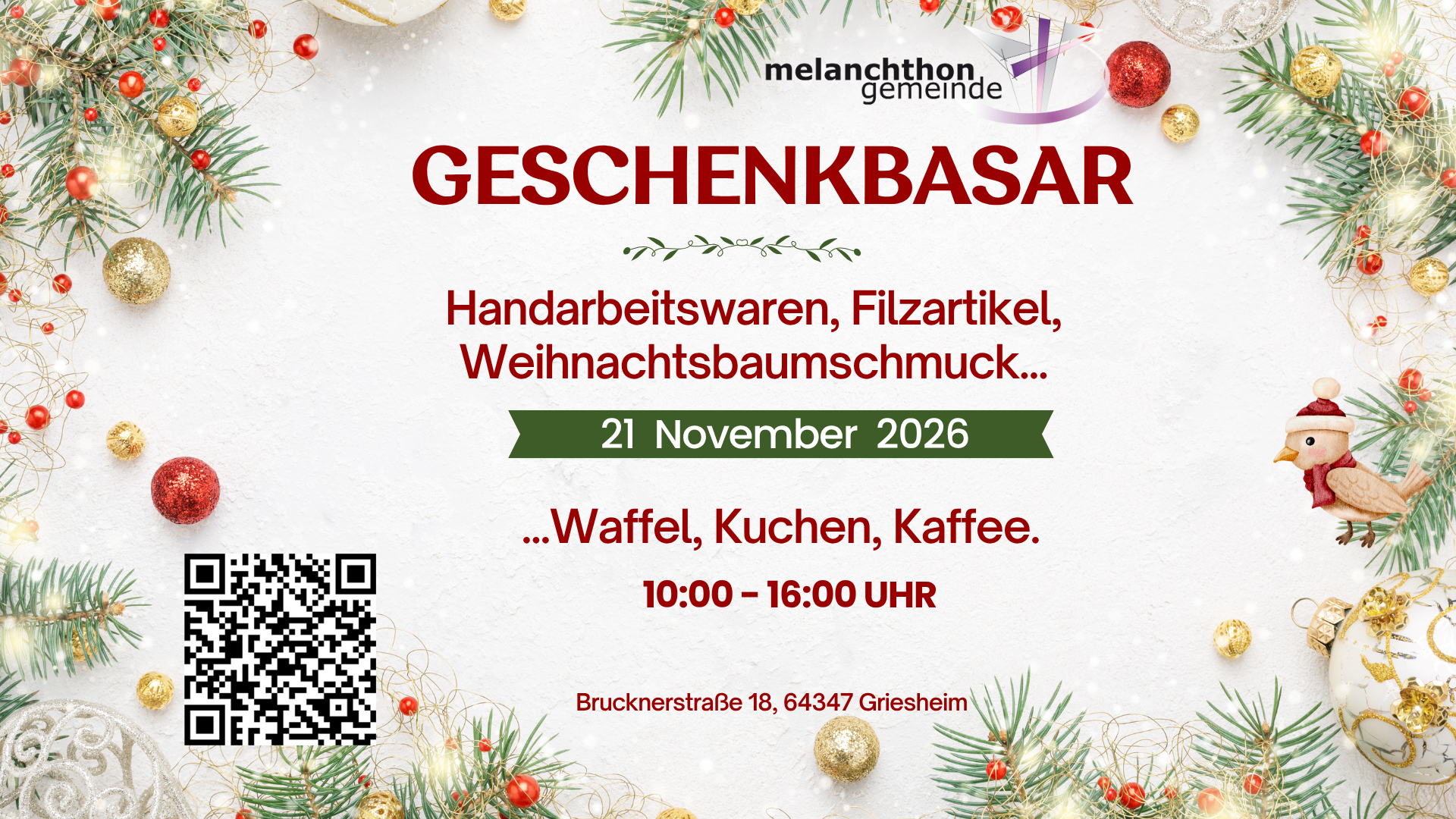 Geschenkbasar am 21.11.26